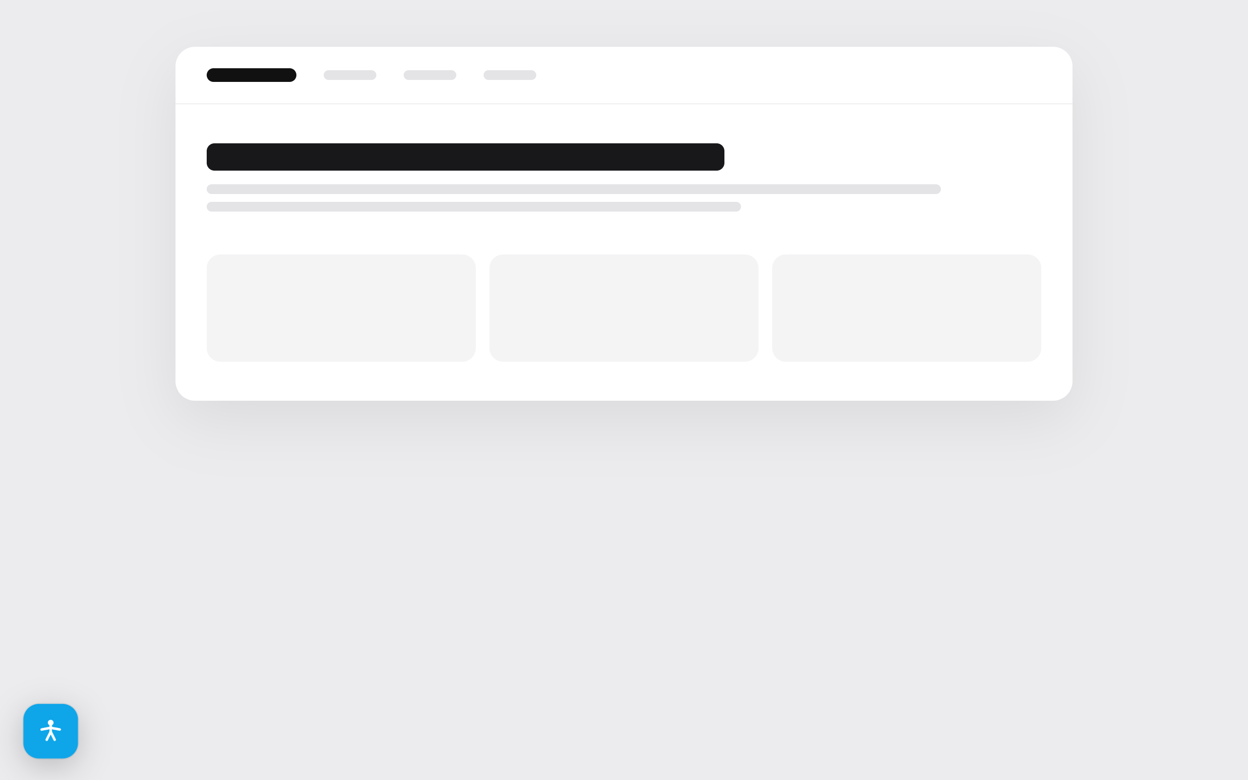 Widget posizionato in basso a sinistra
